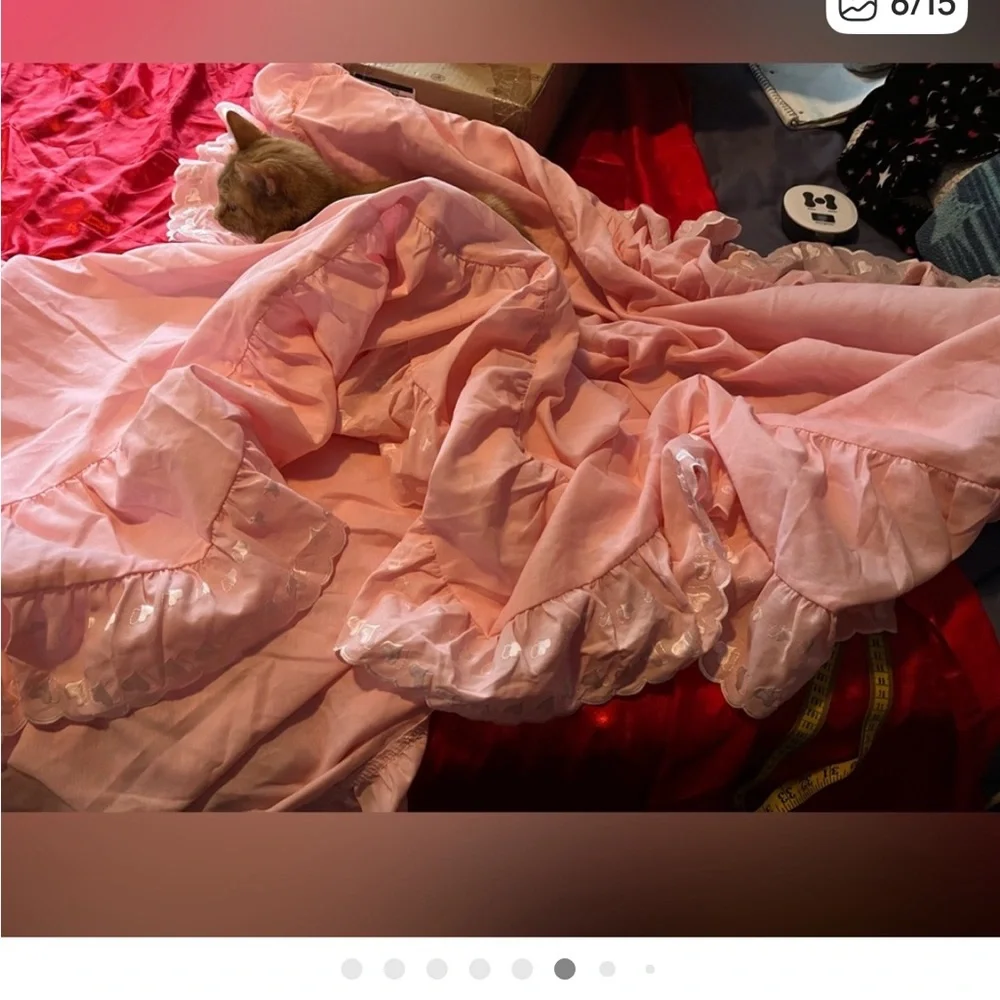 Canopy cover, bed spread, dust ruffle